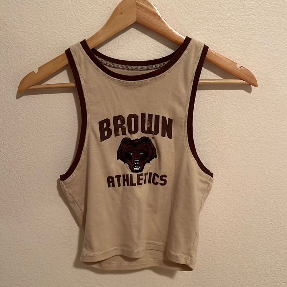 Forever 21 BROWN ATHLETICS CROP! 🤎🤍✨